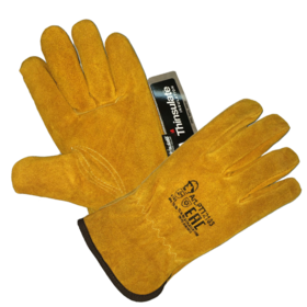 Перчатки "Драйвер" желтые цельноспилковые (утепленные) Тинсулейт